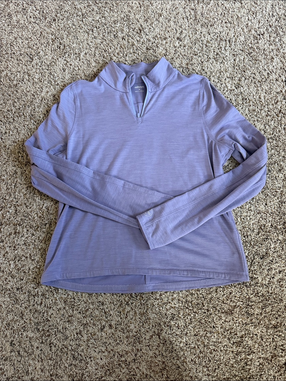 allbirds Women's Lavender Long-Sleeve Quarter Zip Top